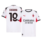 FOFANA #19 AC Milan Away Soccer Jersey 2025/26 White
